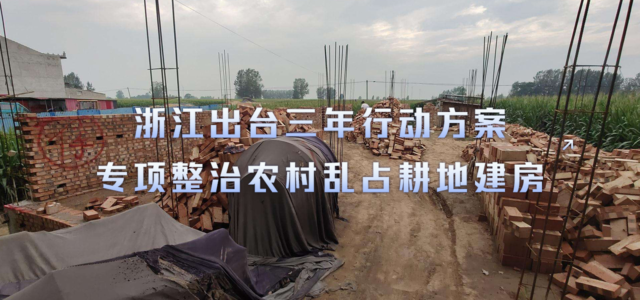 浙江出台三年行动方案 ，专项整治农村乱占耕地建房！